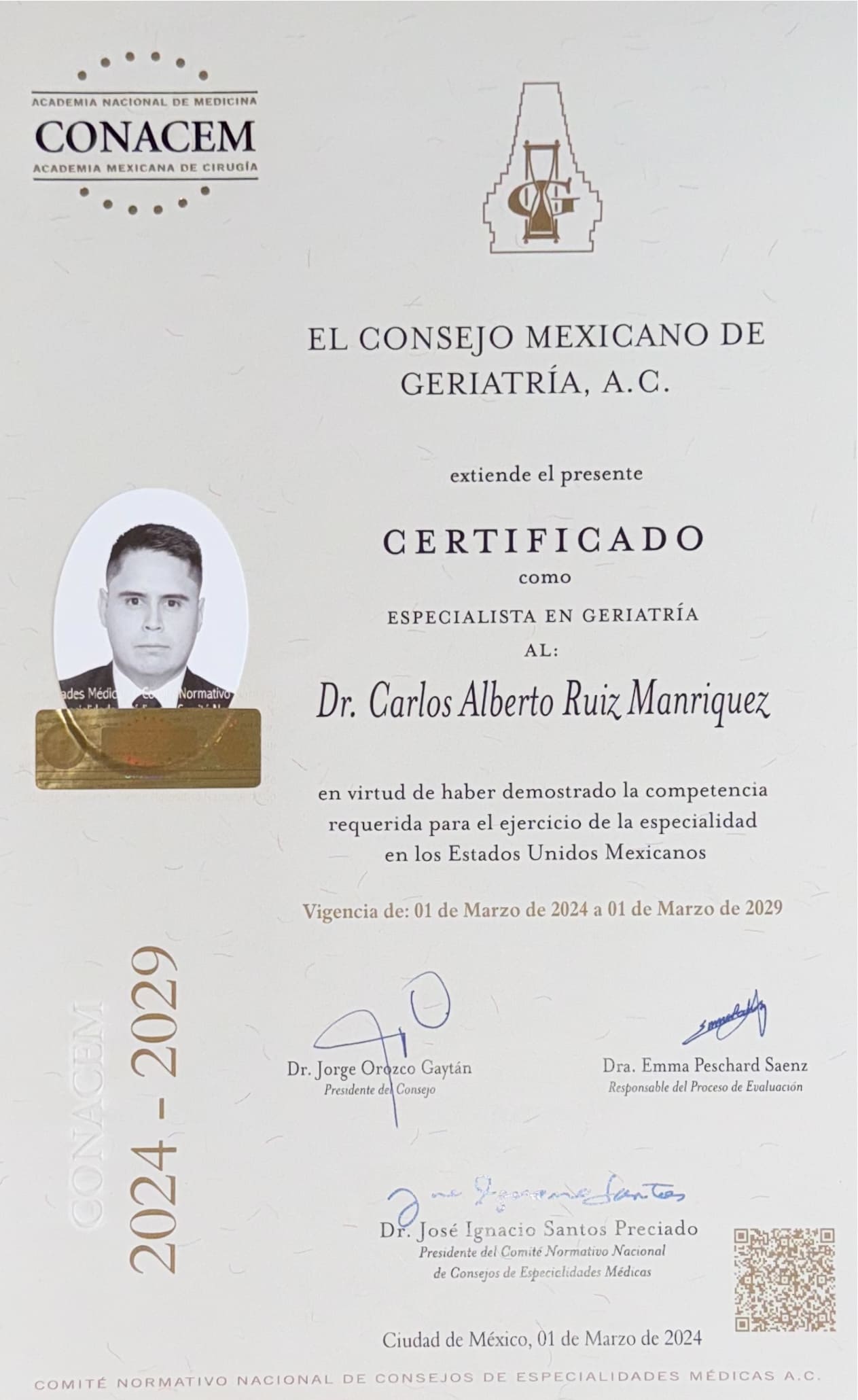 Diploma - Consejo Geriatra