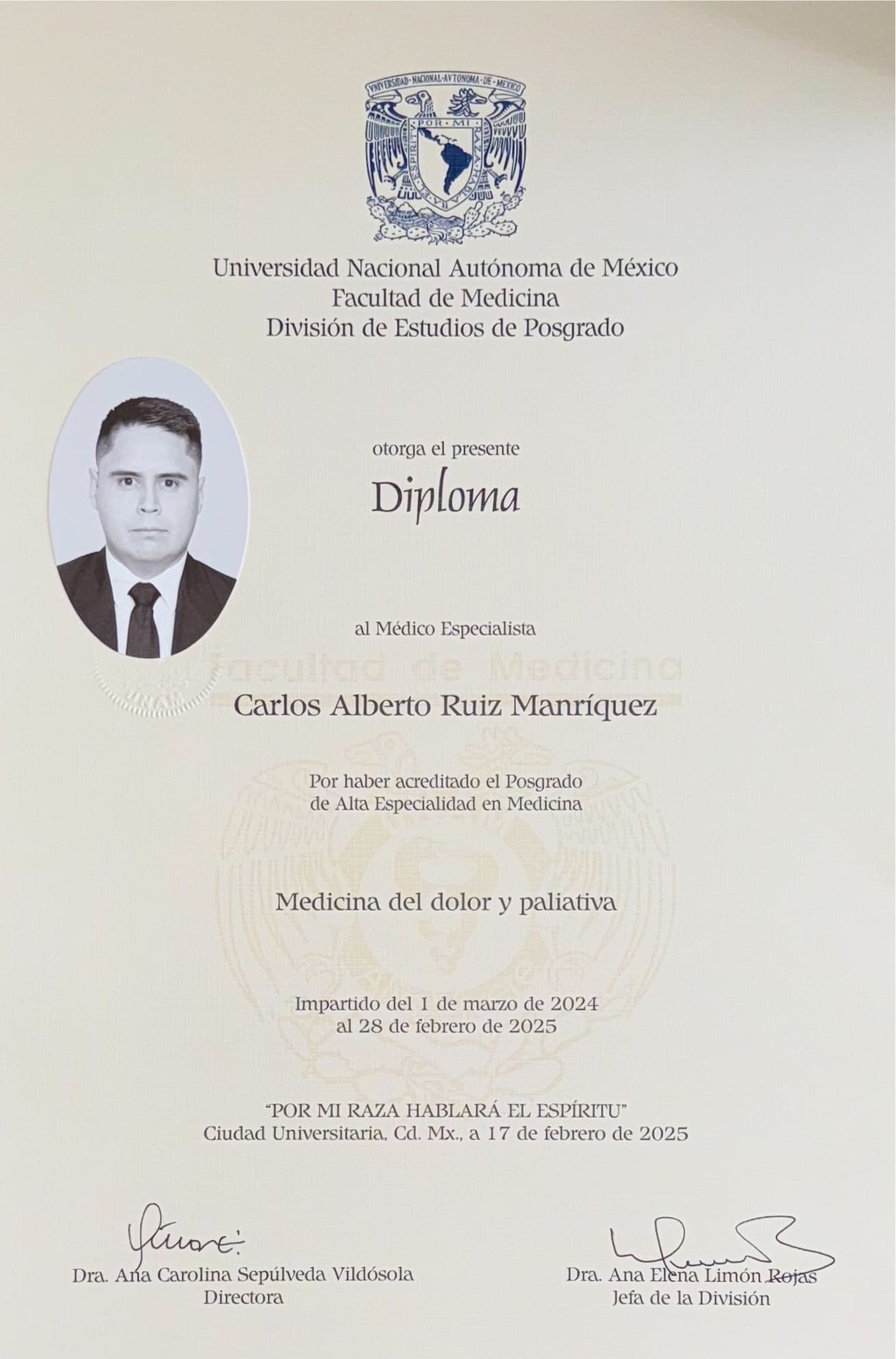 Diploma - Diploma de la UNAM
